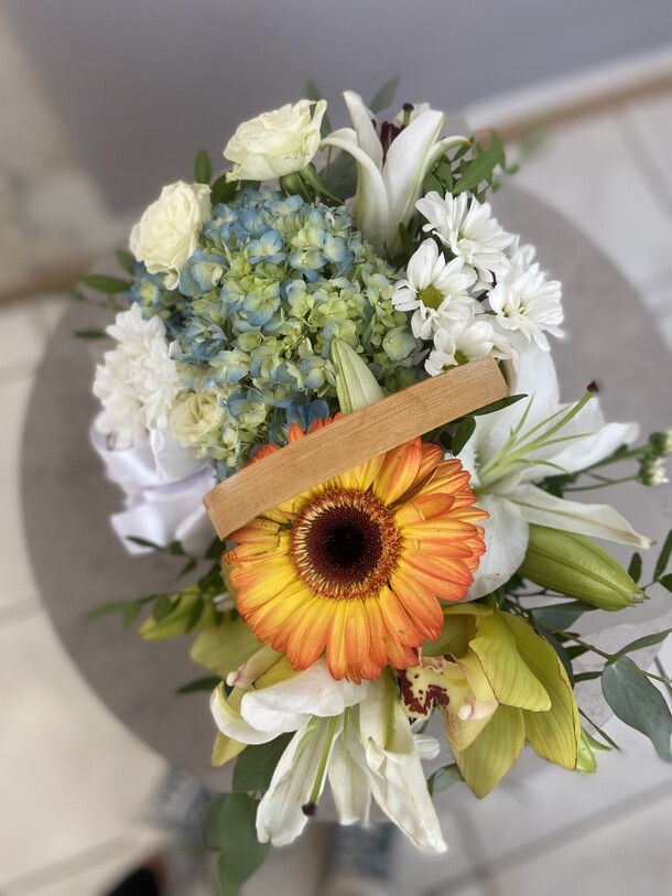 Корзина осень, артикул F1334559 - 3630 рублей, доставка по городу. Flawery - доставка цветов