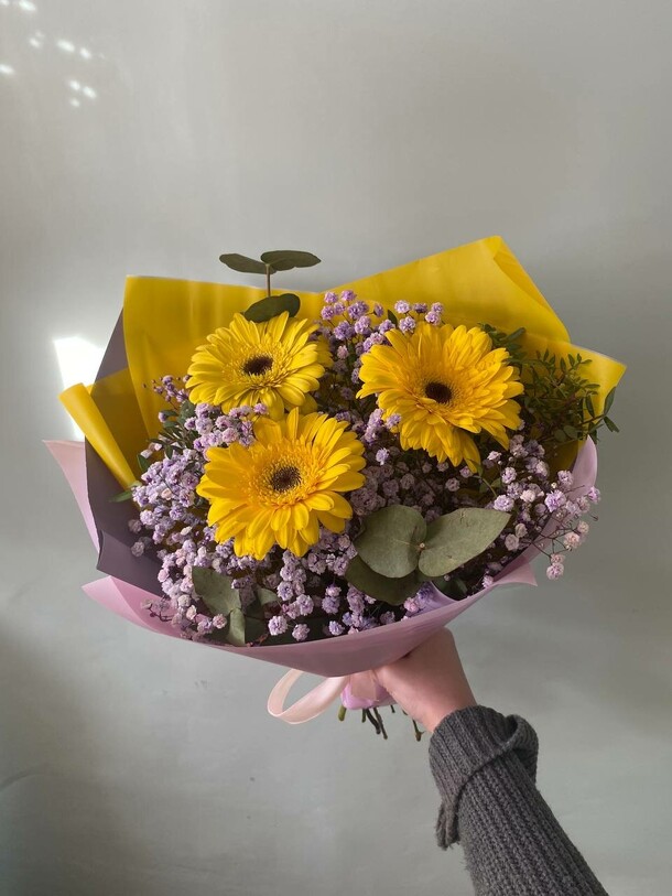 Букет с гербарами, артикул F1339994 - 3376 рублей, доставка по городу. Flawery - доставка цветов