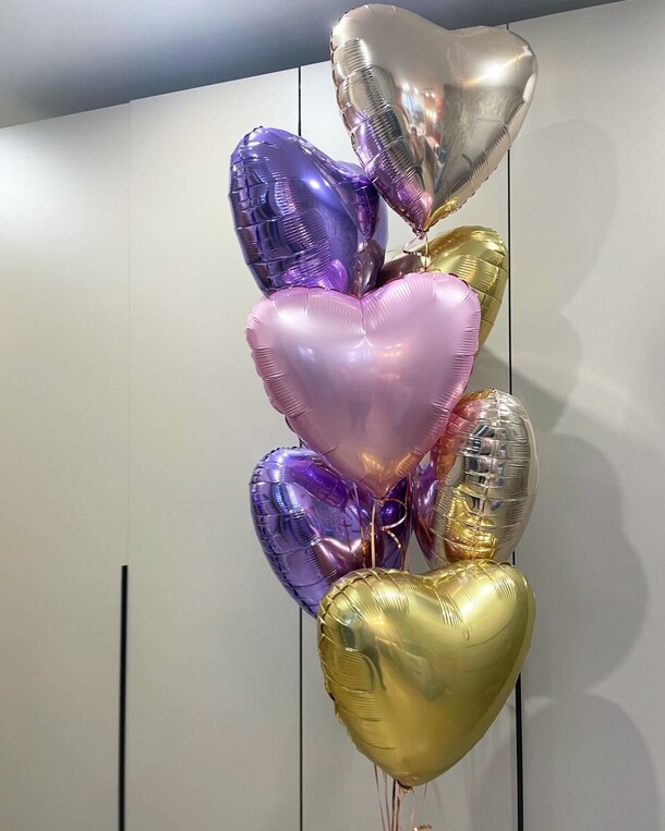 Фольгированные сердца, артикул F1483501 - 5880 рублей, доставка по городу. Flawery - доставка цветов