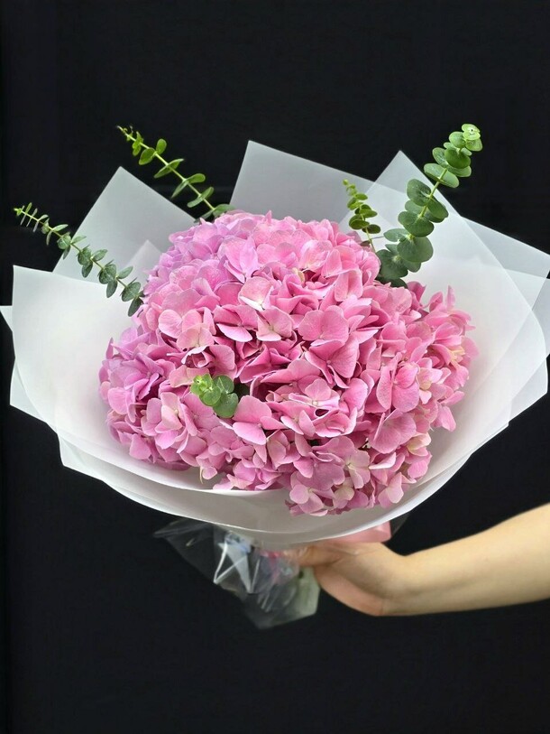 Розовая гортензия, артикул F1301397 - 3150 рублей, доставка по городу. Flawery - доставка цветов