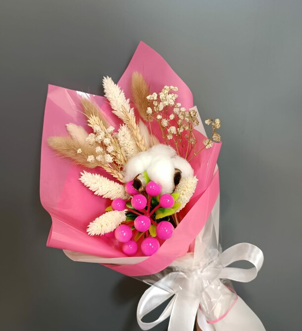 Букет сухоцветов «акцент», артикул F1282089 - 2343 рублей, доставка по городу. Flawery - доставка цветов