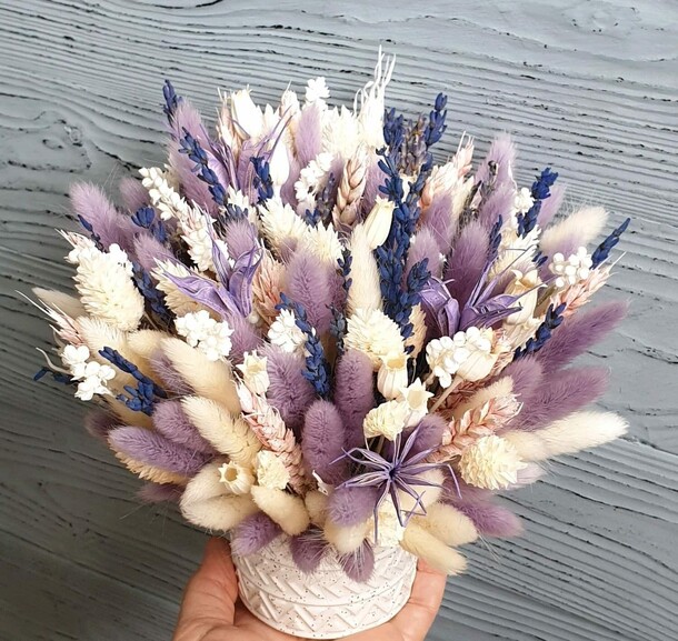 Букет сухоцветов в коробке, артикул F1284434 - 8712 рублей, доставка по городу. Flawery - доставка цветов