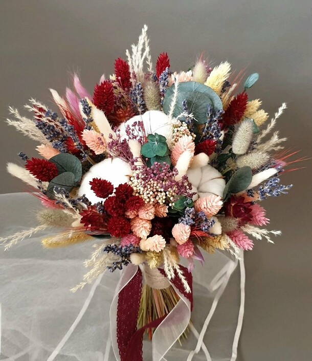 Букет сухоцветов с эвкалиптом, артикул F1285417 - 8785 рублей, доставка по городу. Flawery - доставка цветов