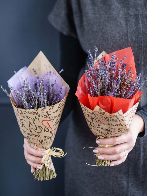 Букет из сухоцветов лаванды, артикул F1288406 - 4100 рублей, доставка по городу. Flawery - доставка цветов