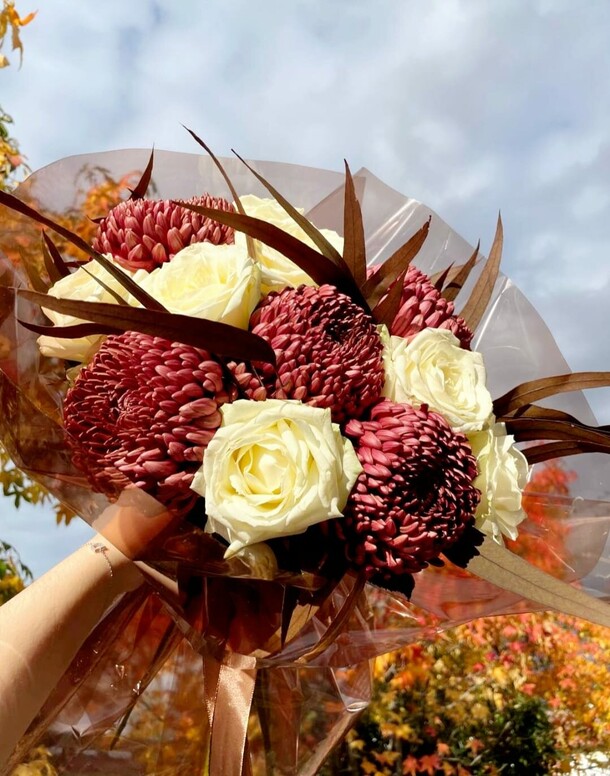 Авторский букет «осень», артикул F1348712 - 8652 рублей, доставка по городу. Flawery - доставка цветов