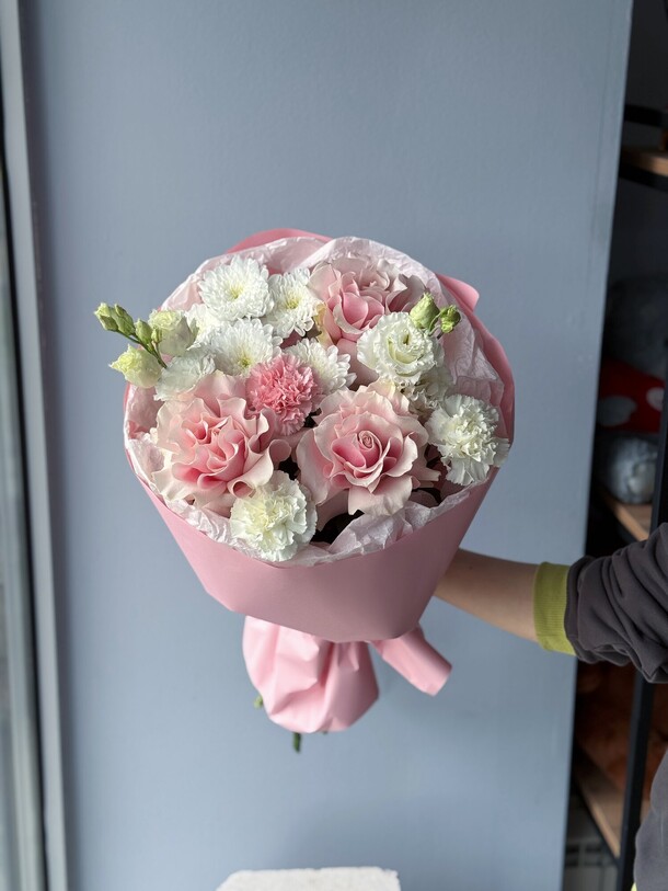 Букет с французскими розами, артикул F1433827 - 3300 рублей, доставка по городу. Flawery - доставка цветов