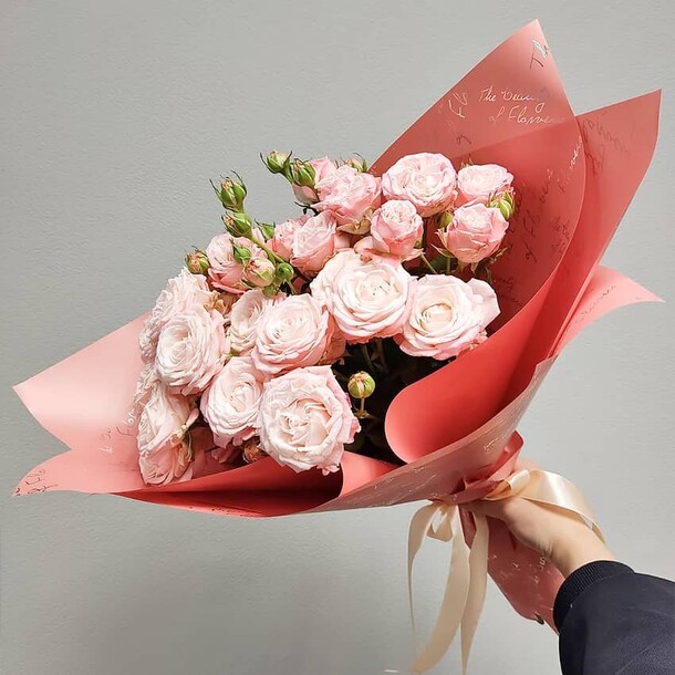 Букет "розовое небо", артикул F1335110 - 3900 рублей, доставка по городу. Flawery - доставка цветов