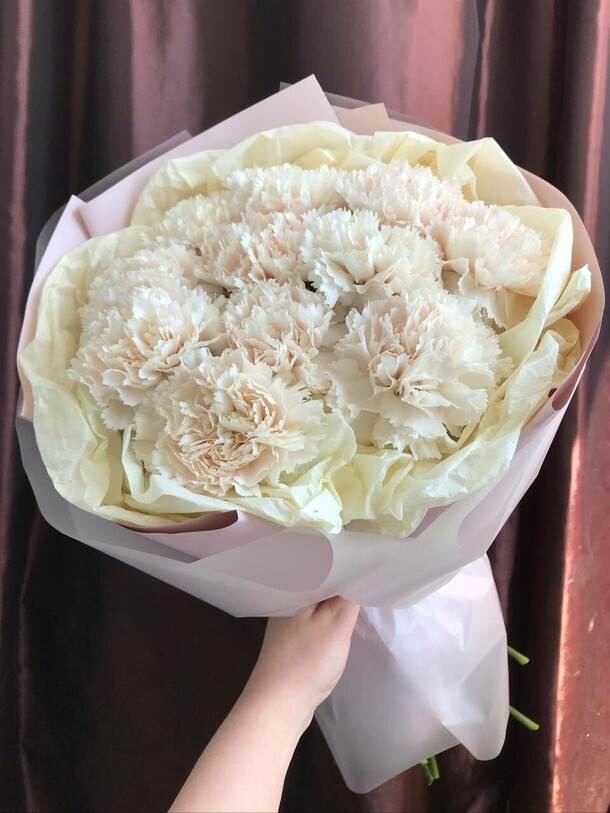 Пудра - букет из диантусов, артикул F1401943 - 2690 рублей, доставка по городу. Flawery - доставка цветов