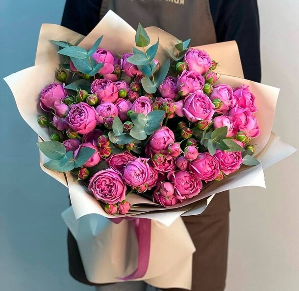 Букет пионовидных роз, артикул F1294968 - 9950 рублей, доставка по городу. Flawery - доставка цветов