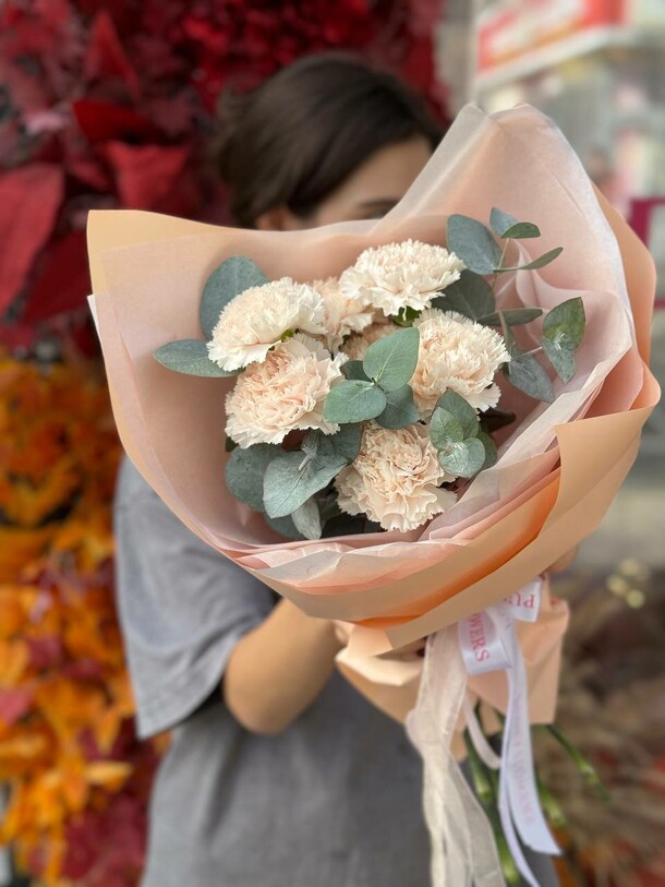 Букет из стойких диантусов, артикул F1327403 - 2899 рублей, доставка по городу. Flawery - доставка цветов