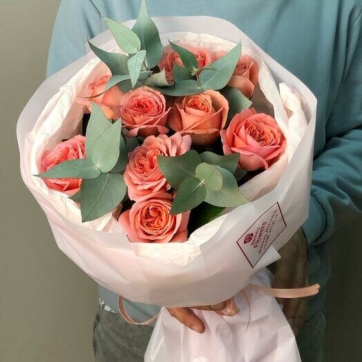 Букет пионовидные розы, артикул F1105943 - 4650 рублей, доставка по городу. Flawery - доставка цветов