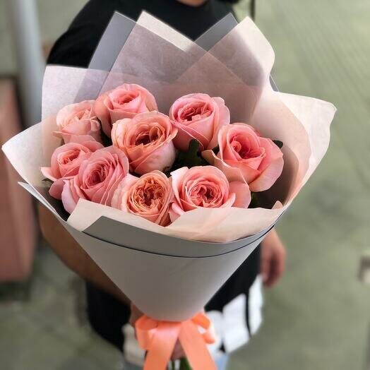 Розы пионовидные 9 штук, артикул F1179959 - 4620 рублей, доставка по городу. Flawery - доставка цветов