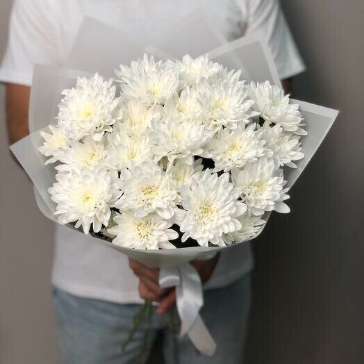 Хризантема кустовая букет, артикул F1230252 - 3685 рублей, доставка по городу. Flawery - доставка цветов