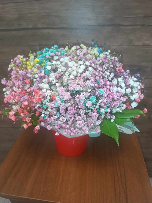 Радужная гипсофила, артикул F1398685 - 3350 рублей, доставка по городу. Flawery - доставка цветов