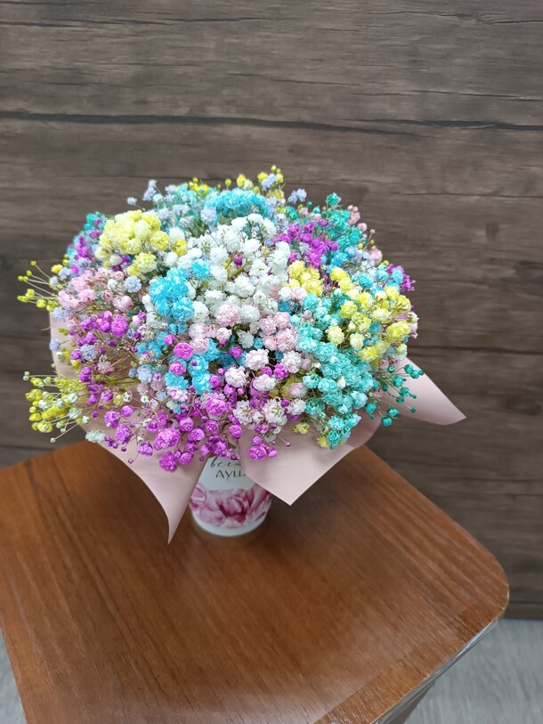 Радужная гипсофила, артикул F1433893 - 1500 рублей, доставка по городу. Flawery - доставка цветов