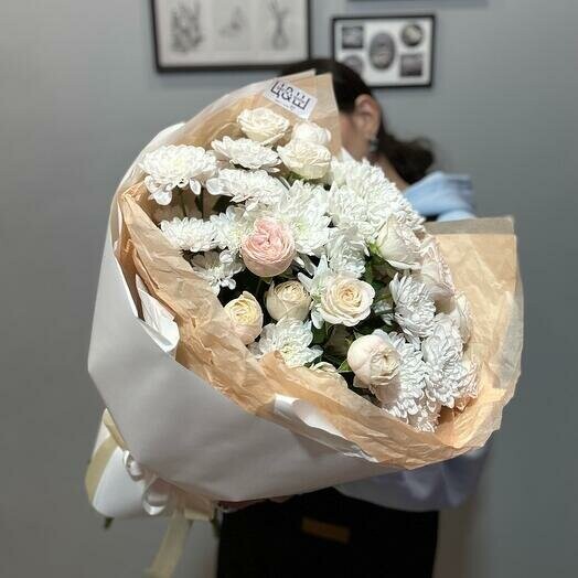 Карамельная нежность 🤍, артикул F1213498 - 3800 рублей, доставка по городу. Flawery - доставка цветов