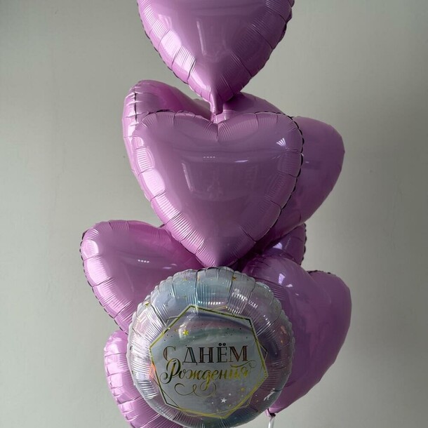 Сет фольгированных шаров «с днем рождения», артикул F1302521 - 4188 рублей, доставка по городу. Flawery - доставка цветов