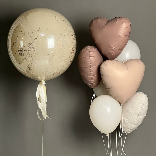 Баблз (60см) и сет шаров шоколад, артикул F1337729 - 6900 рублей, доставка по городу. Flawery - доставка цветов