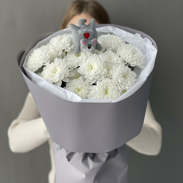 Букет из хризантемы, артикул F1340223 - 2890 рублей, доставка по городу. Flawery - доставка цветов