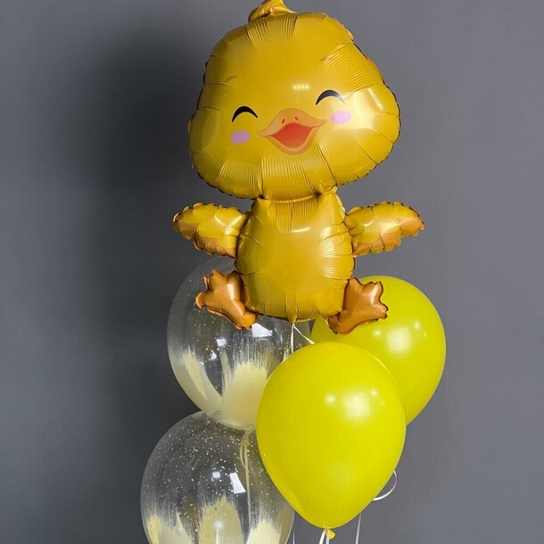 Сет шаров утенок, артикул F1372198 - 2100 рублей, доставка по городу. Flawery - доставка цветов