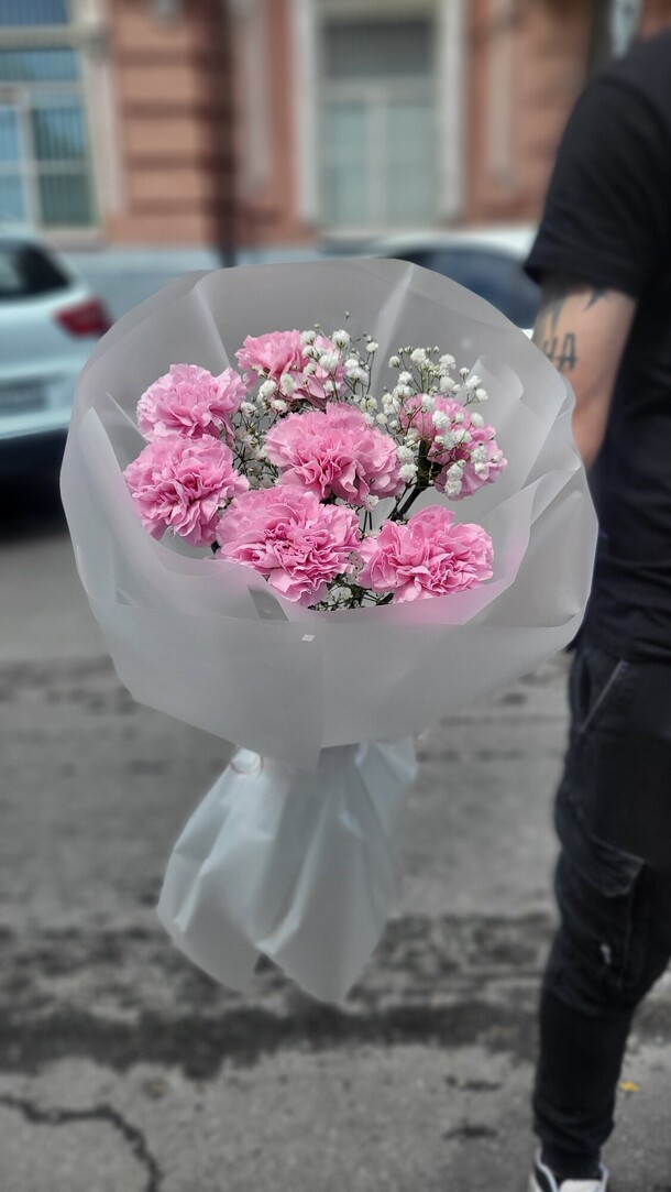 Нежный диантус, артикул F1302907 - 2550 рублей, доставка по городу. Flawery - доставка цветов