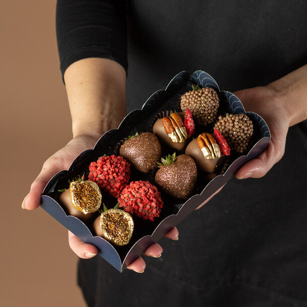 Набор клубники в шоколаде «ruby» s, артикул F1394649 - 2800 рублей, доставка по городу. Flawery - доставка цветов