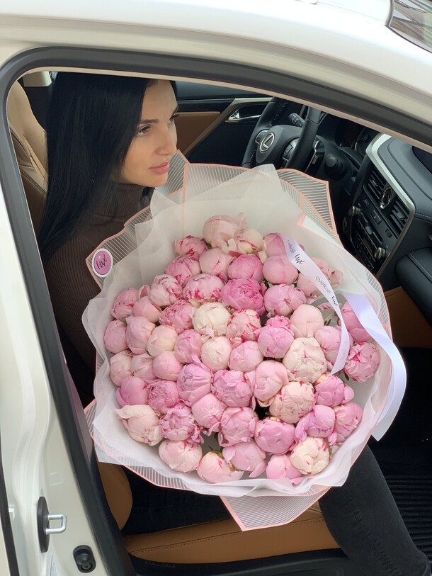 Розовые пионы, артикул F1323760 - 71500 рублей, доставка по городу. Flawery - доставка цветов