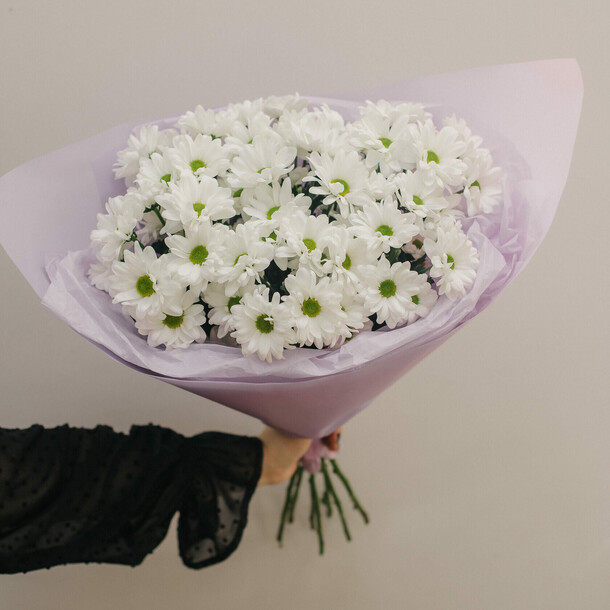 7 ромашковых хризантем, артикул F1335855 - 3000 рублей, доставка по городу. Flawery - доставка цветов