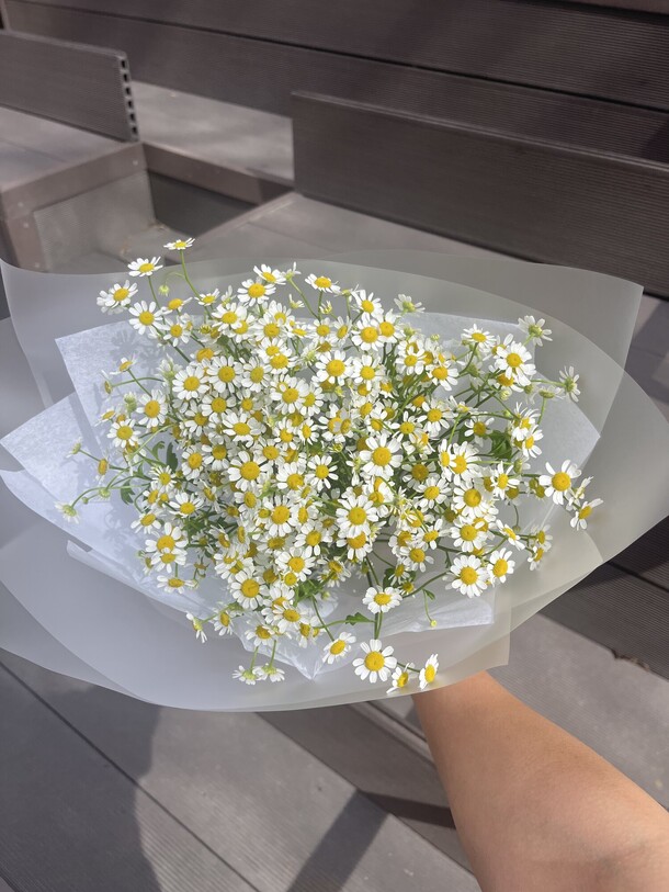 Букет с ромашками, артикул F1410985 - 3990 рублей, доставка по городу. Flawery - доставка цветов