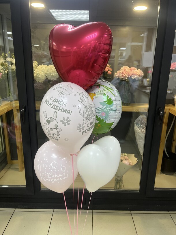 Сет из 5 шаров, артикул F1443950 - 1890 рублей, доставка по городу. Flawery - доставка цветов