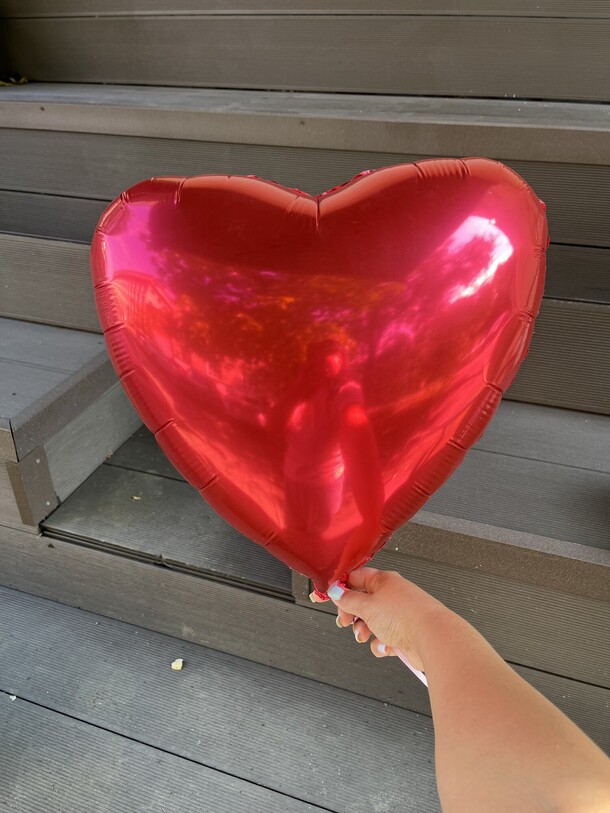 Шар сердечко фольгированный, артикул F1456944 - 350 рублей, доставка по городу. Flawery - доставка цветов