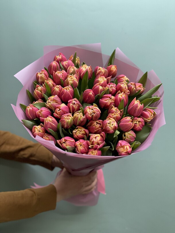 Пионовидные тюльпаны, артикул F1176875 - 13000 рублей, доставка по городу. Flawery - доставка цветов