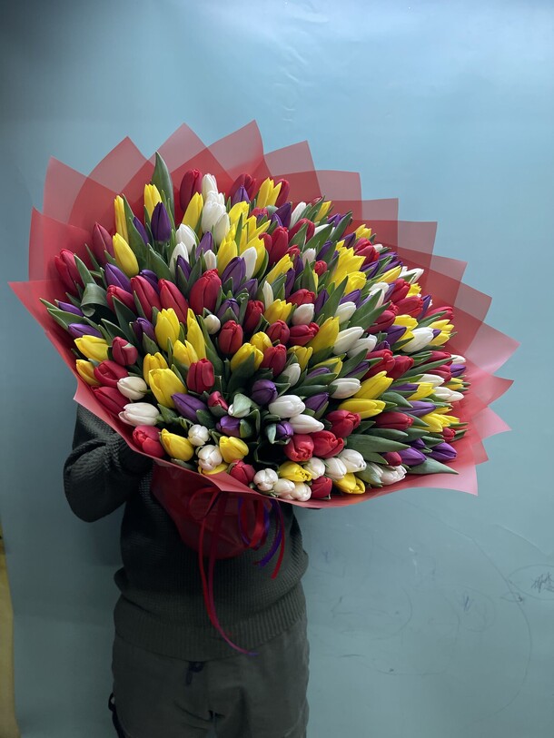 Тюльпан микс 201шт, артикул F1177292 - 38000 рублей, доставка по городу. Flawery - доставка цветов
