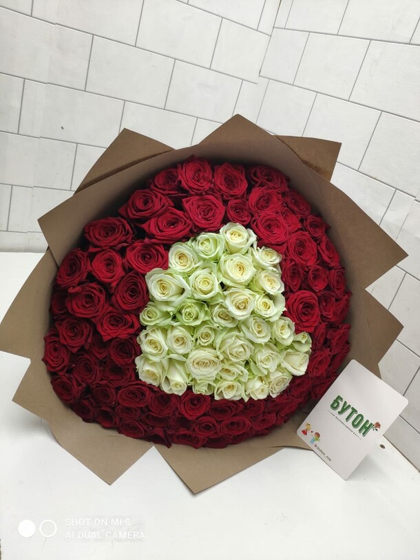 Роза 101шт, артикул F1180314 - 36000 рублей, доставка по городу. Flawery - доставка цветов