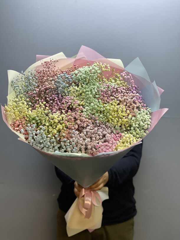 Радужная гипсофила, артикул F1265119 - 9500 рублей, доставка по городу. Flawery - доставка цветов