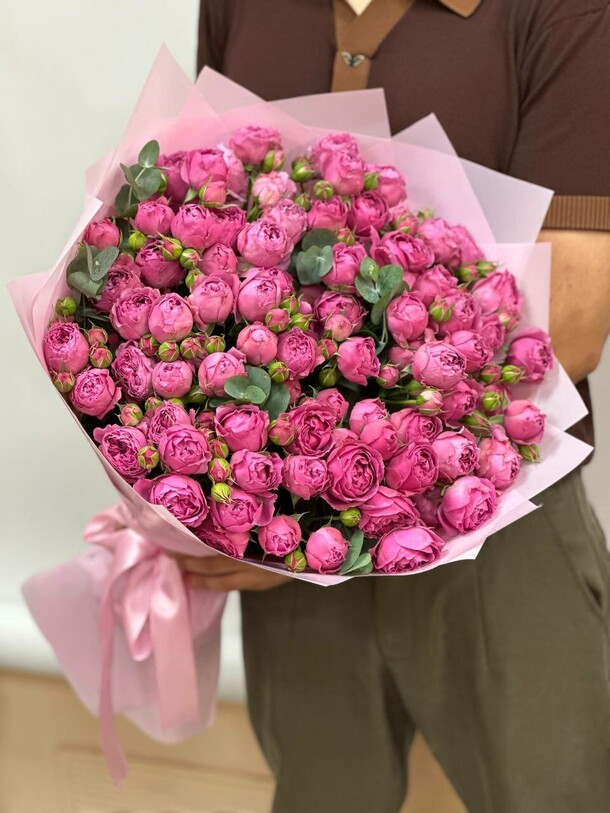 Букет из 29  мисти бабблс, артикул F1334069 - 16638 рублей, доставка по городу. Flawery - доставка цветов