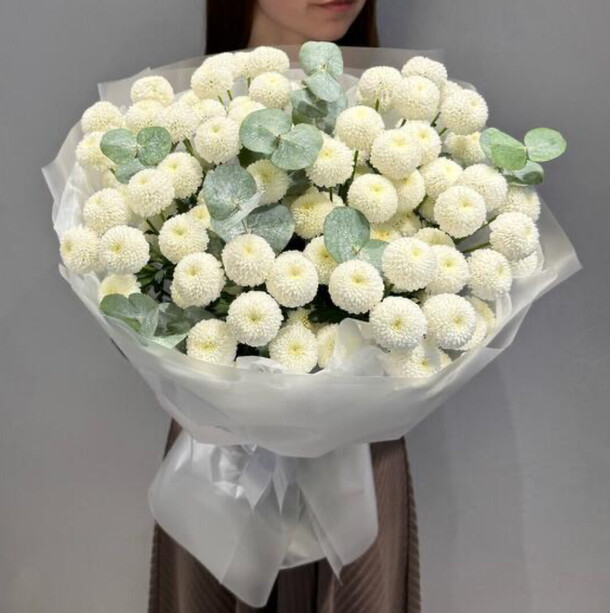 Хризантемы кустовые в букете, артикул F1479968 - 3735 рублей, доставка по городу. Flawery - доставка цветов