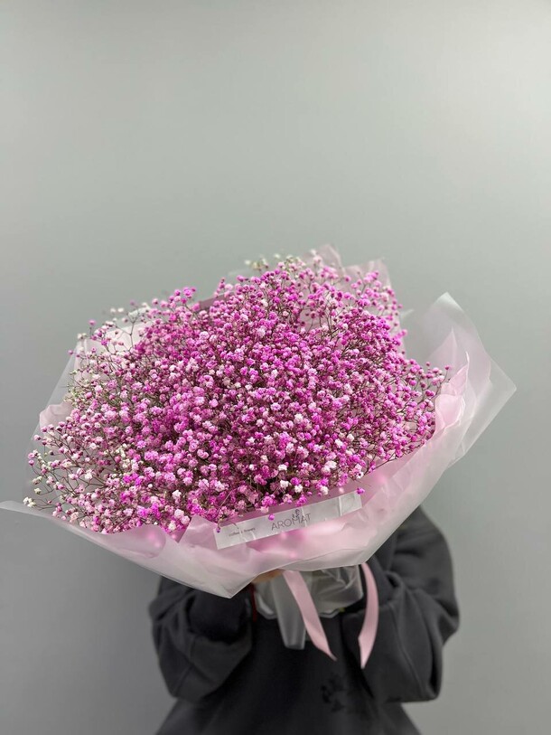 Букет из розовой гипсофилы, артикул F1339106 - 6364 рублей, доставка по городу. Flawery - доставка цветов