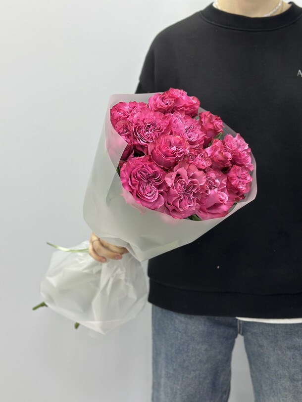 Пионовидные розы, 15шт, артикул F1398273 - 7580 рублей, доставка по городу. Flawery - доставка цветов