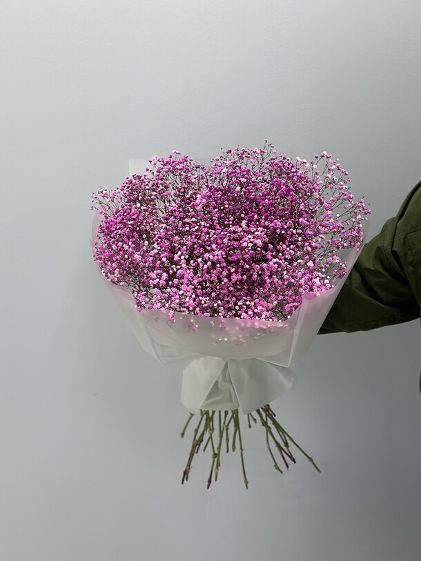 Букет из 25 веток розовой гипсофилы, артикул F1412701 - 14520 рублей, доставка по городу. Flawery - доставка цветов