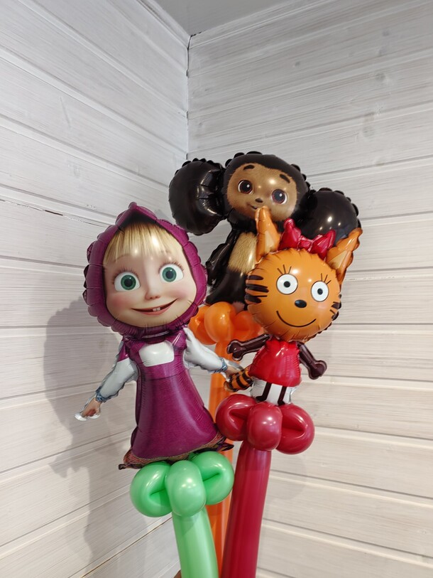 Шар - игрушка мини набор из 3х фигурок, артикул F1340591 - 1200 рублей, доставка по городу. Flawery - доставка цветов