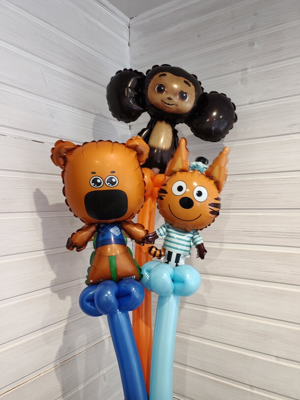 Шар - игрушка мини набор из 3х фигурок, артикул F1340592 - 1200 рублей, доставка по городу. Flawery - доставка цветов