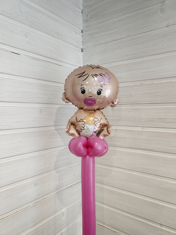 Шар - игрушка мини фигурка малышка, артикул F1342044 - 500 рублей, доставка по городу. Flawery - доставка цветов