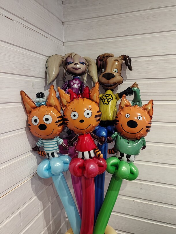 Набор из 5 мини шаров, артикул F1358345 - 2000 рублей, доставка по городу. Flawery - доставка цветов