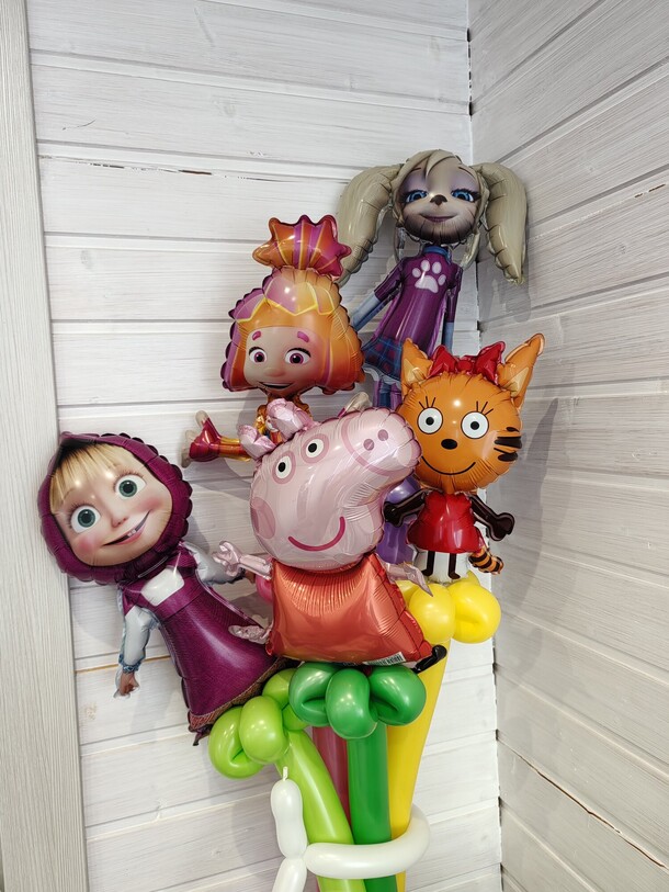 Шар игрушка мини фигуры, артикул F1382312 - 2000 рублей, доставка по городу. Flawery - доставка цветов