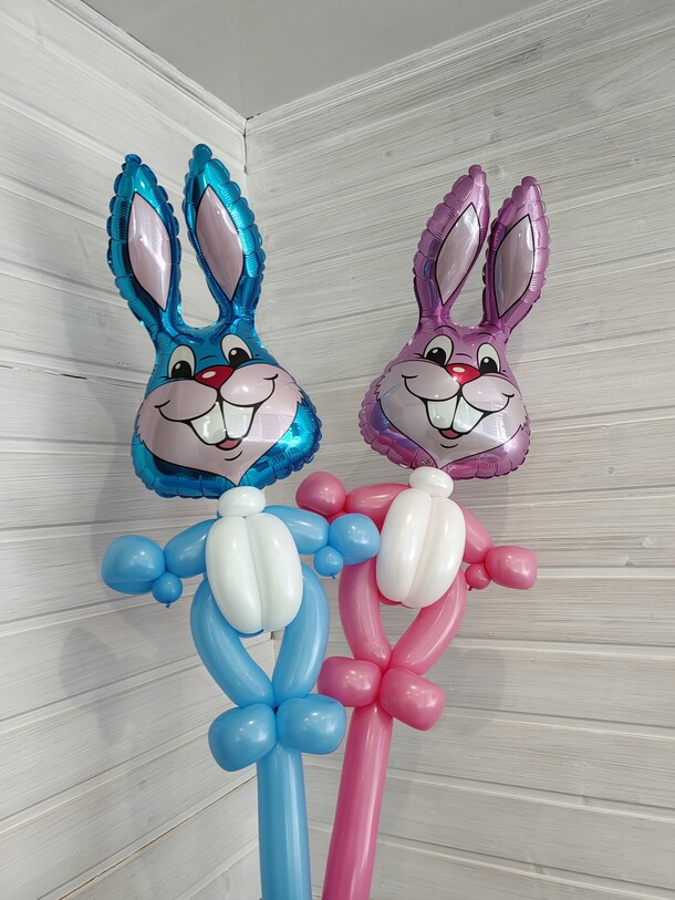 Шар - игрушка мини зайчики, артикул F1414842 - 1700 рублей, доставка по городу. Flawery - доставка цветов