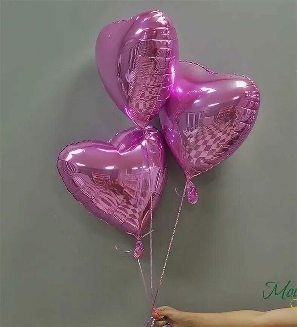 Фольгированные розовые сердца, артикул F1431456 - 1490 рублей, доставка по городу. Flawery - доставка цветов