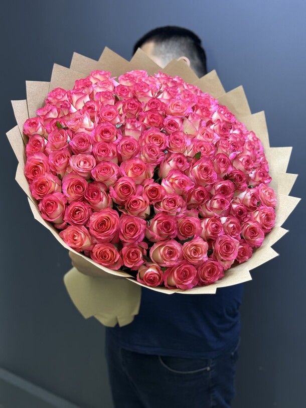 101 роза 50см джумилия, артикул F1402091 - 19900 рублей, доставка по городу. Flawery - доставка цветов