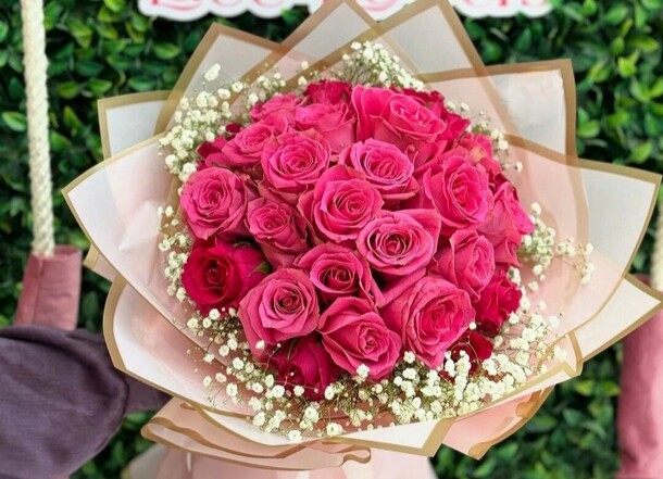 Микс розочек и гипсофилы, артикул F1330994 - 22000 рублей, доставка по городу. Flawery - доставка цветов