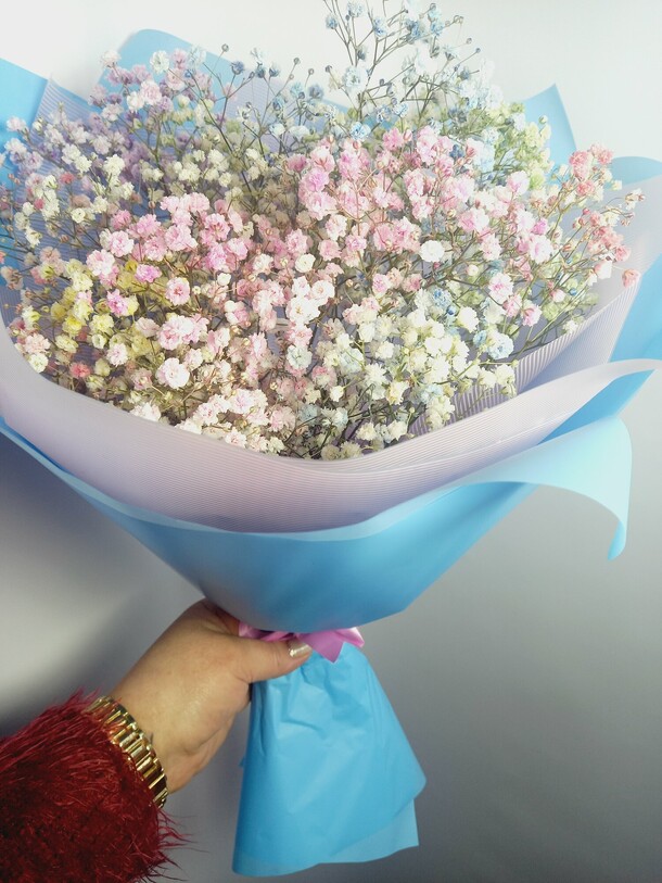 Букет из гипсофилы "милашка", артикул F1383618 - 4870 рублей, доставка по городу. Flawery - доставка цветов